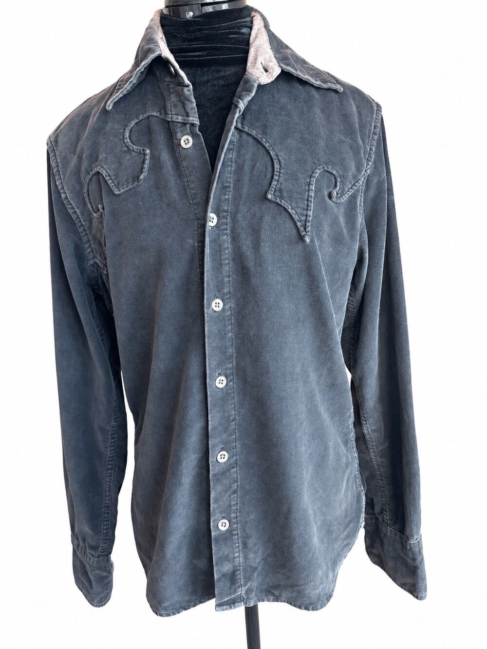 Kenneth Cole Western Shirt Soft Velour Feel
